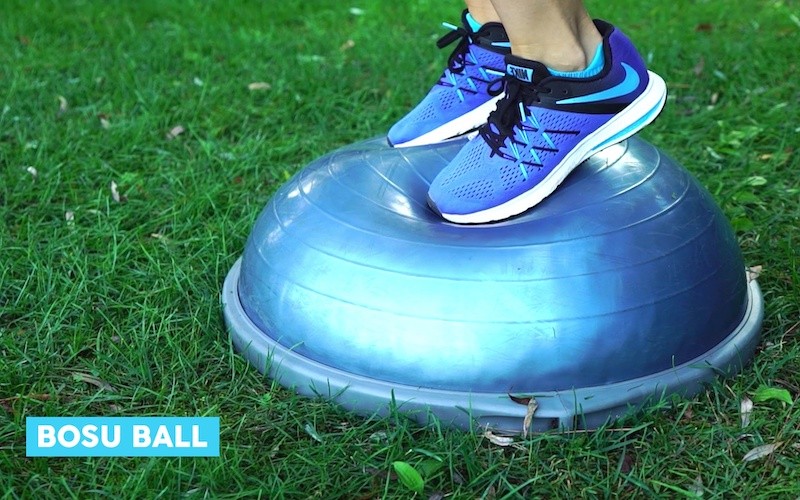 Build up strength using elastic bands and BOSU Ball Fit In Tennis